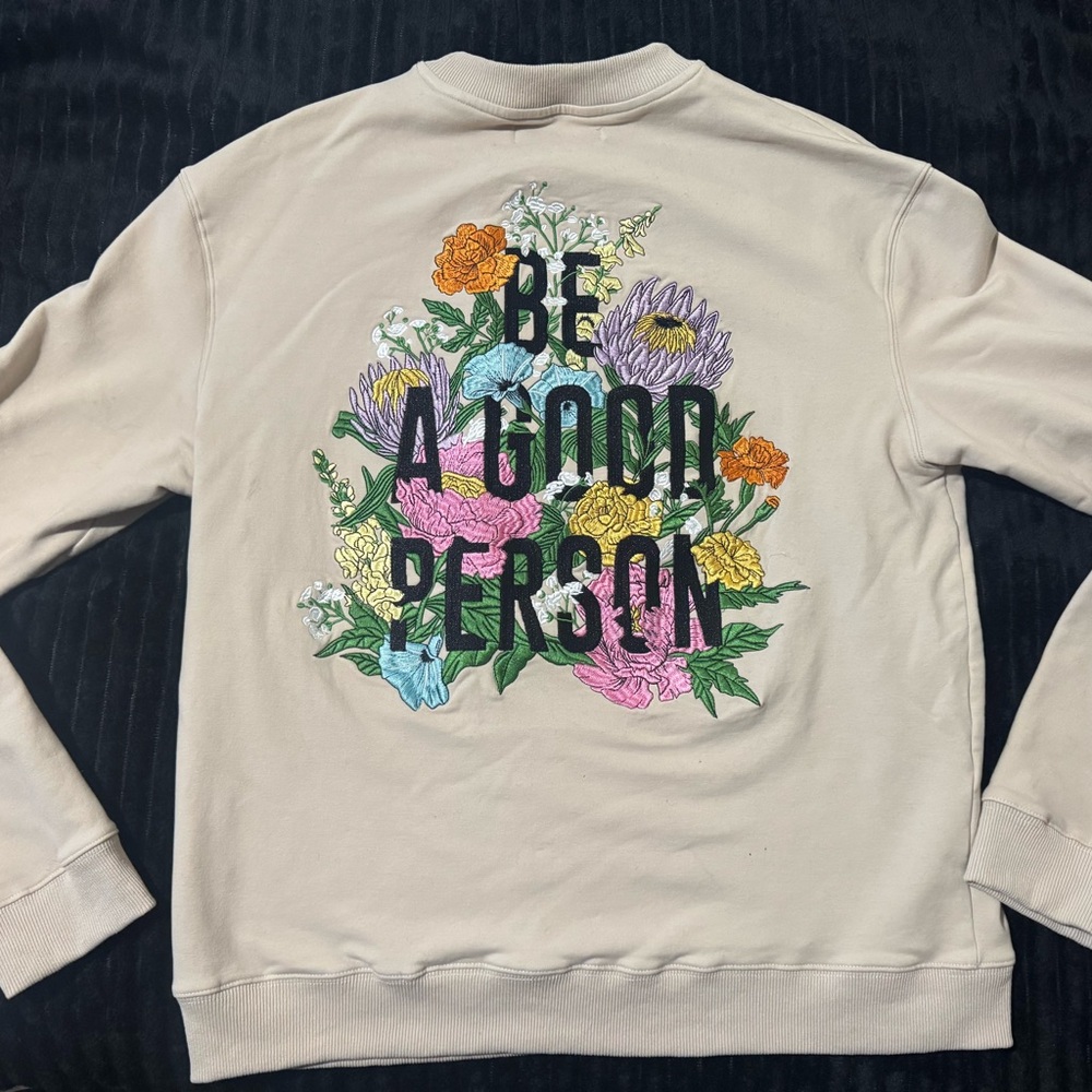 Be a Good Person, April Showers Bring May Flowers Sweater, unisex L